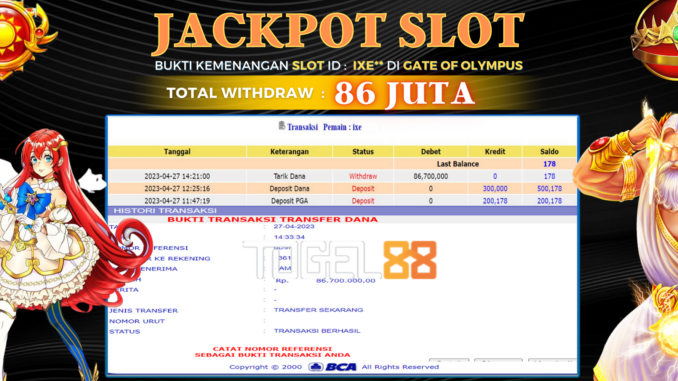 Bukti jackpot Togel88 #129