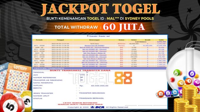 Bukti jackpot Togel88 #64