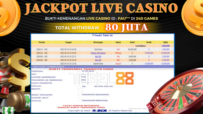 Bukti jackpot Togel88 #169