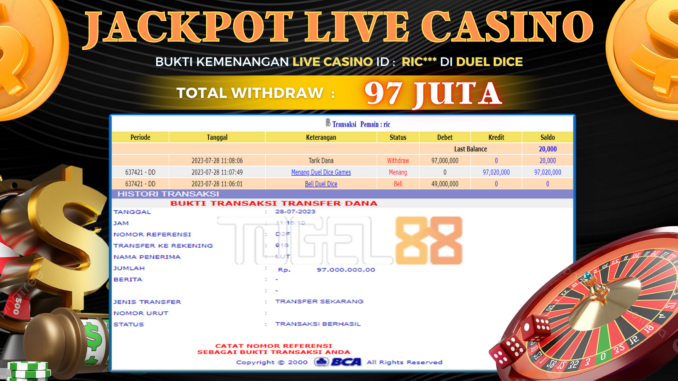 Bukti jackpot Togel88 #343