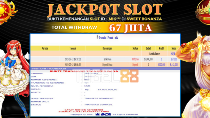 Bukti jackpot Togel88 #301