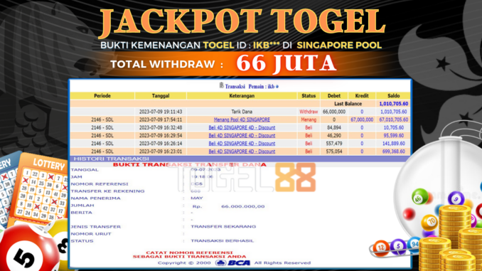 Bukti jackpot Togel88 #292