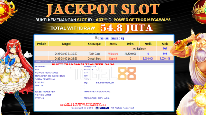 Bukti jackpot Togel88 #378