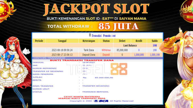 Bukti jackpot Togel88 #355