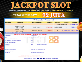 Bukti jackpot Togel88 #349