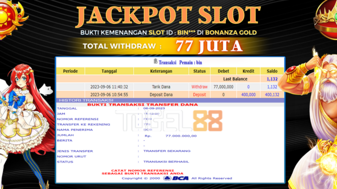 Bukti jackpot Togel88 #406