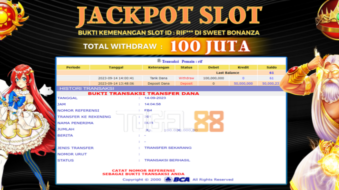 Bukti jackpot Togel88 #433