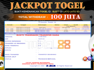 Bukti jackpot Togel88 #424