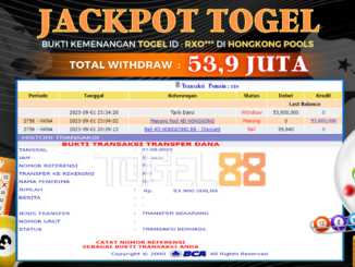 Bukti jackpot Togel88 #398