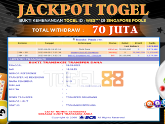 Bukti jackpot Togel88 #420