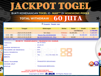 Bukti jackpot Togel88 #497