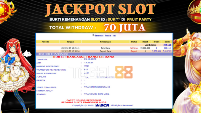 Bukti jackpot Togel88 #538