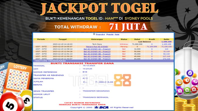 BUKTI JP TOGEL88 #554