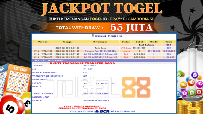 BUKTI JP TOGEL88 #569