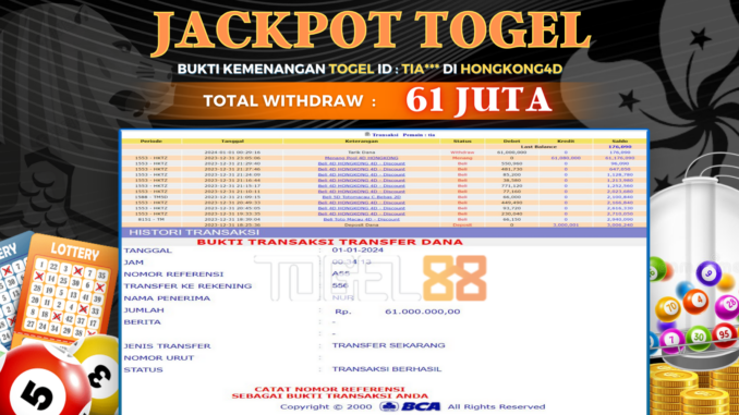 BUKTI JP TOGEL88 #592